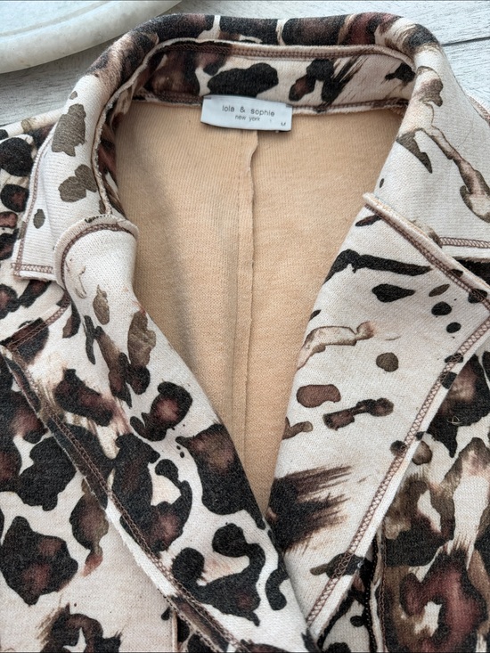 Lola & Sophie Jackets & Blazers - lola & sophie Beige Leopard Print jacket